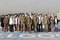 미 육군 65의무여단장 일행 병원 방문